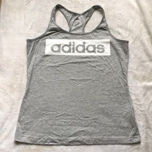 Light gray Adidas racer back size L